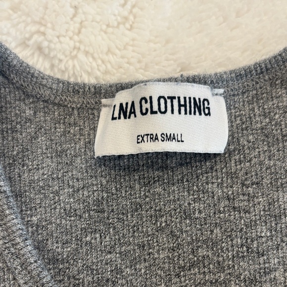 LNA Gray Ribbed Tank Top - Picture 2 of 3